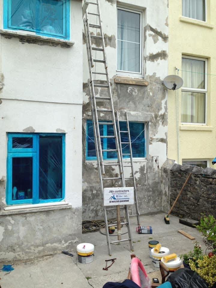 Render repair work in Mullion