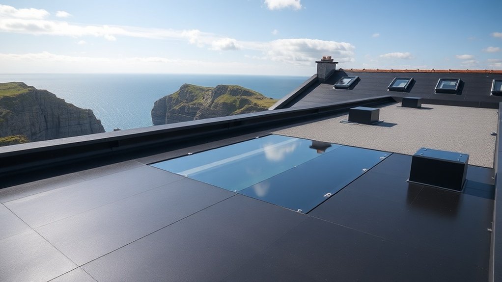 Flat roof installation in Mullion