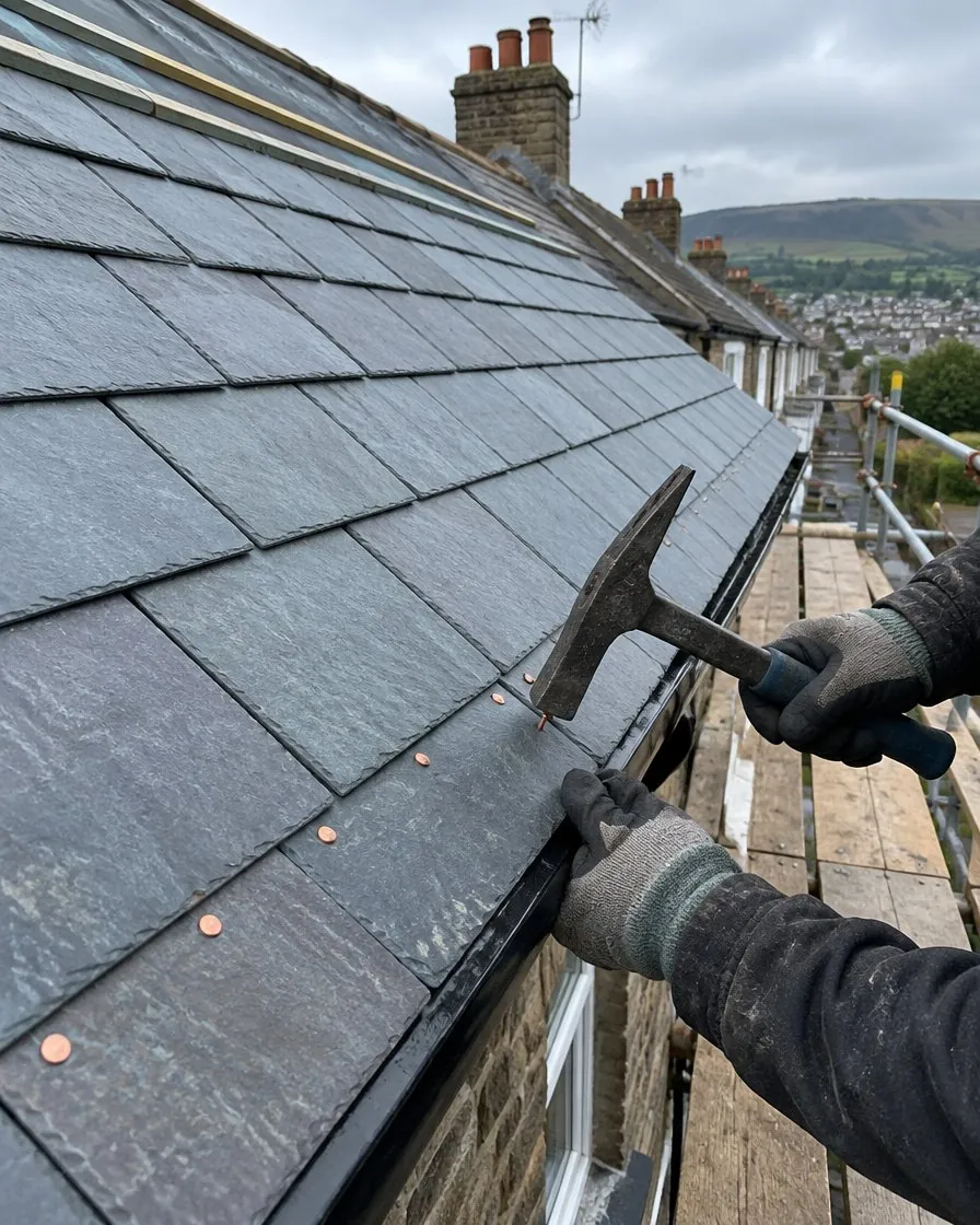 Slate roofing in Mullion