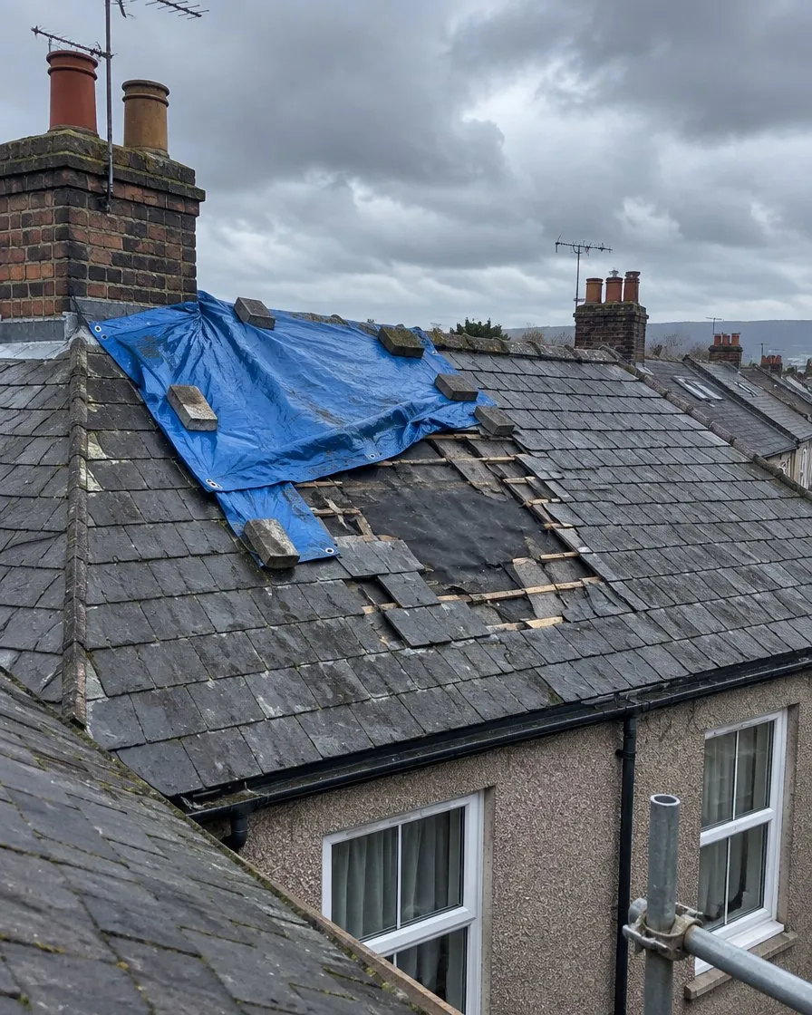 Storm damage and insurance work in Mullion